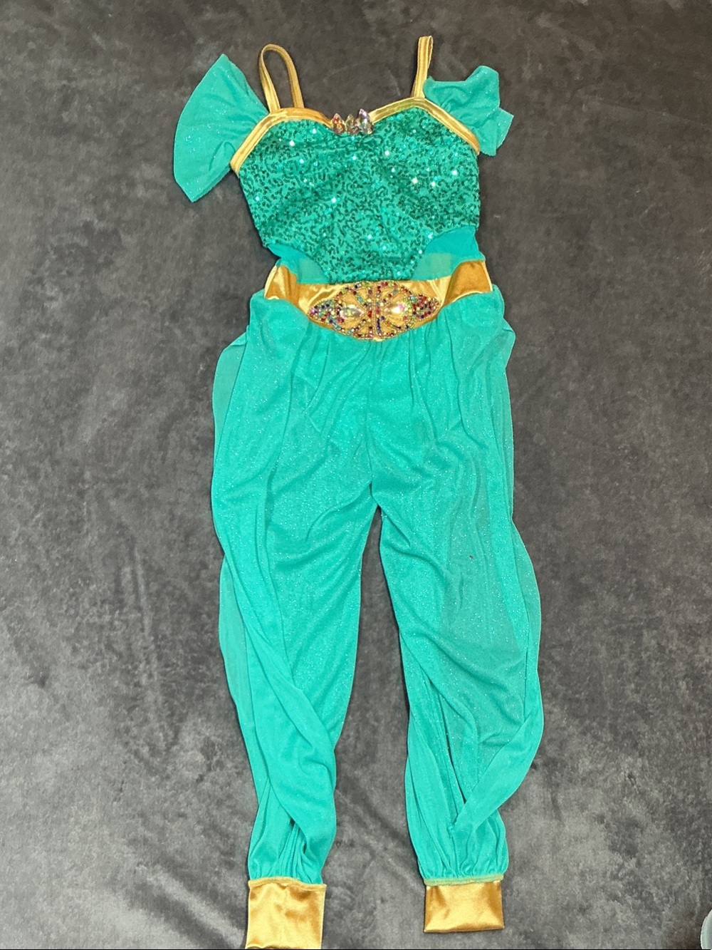 Weissman Teal and Gold Sequin Genie Costume